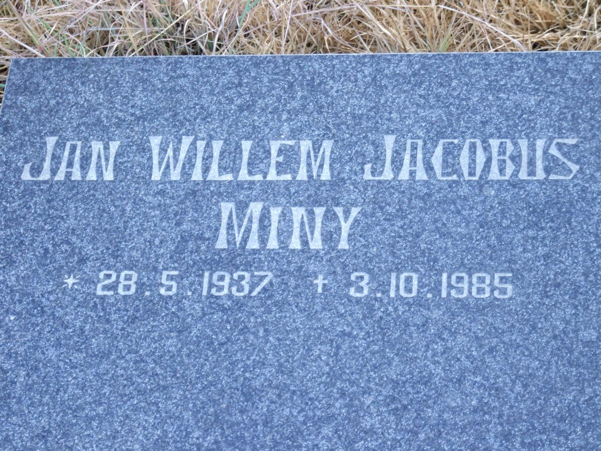 MINY Jan Willem Jacobus 1937-1985