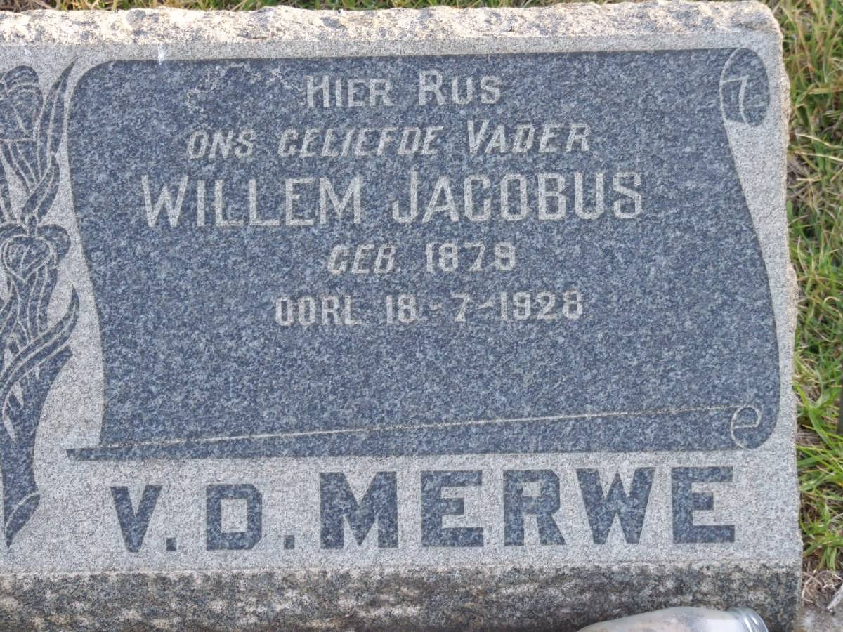 MERWE Willem Jacobus, v.d. 1879-1928
