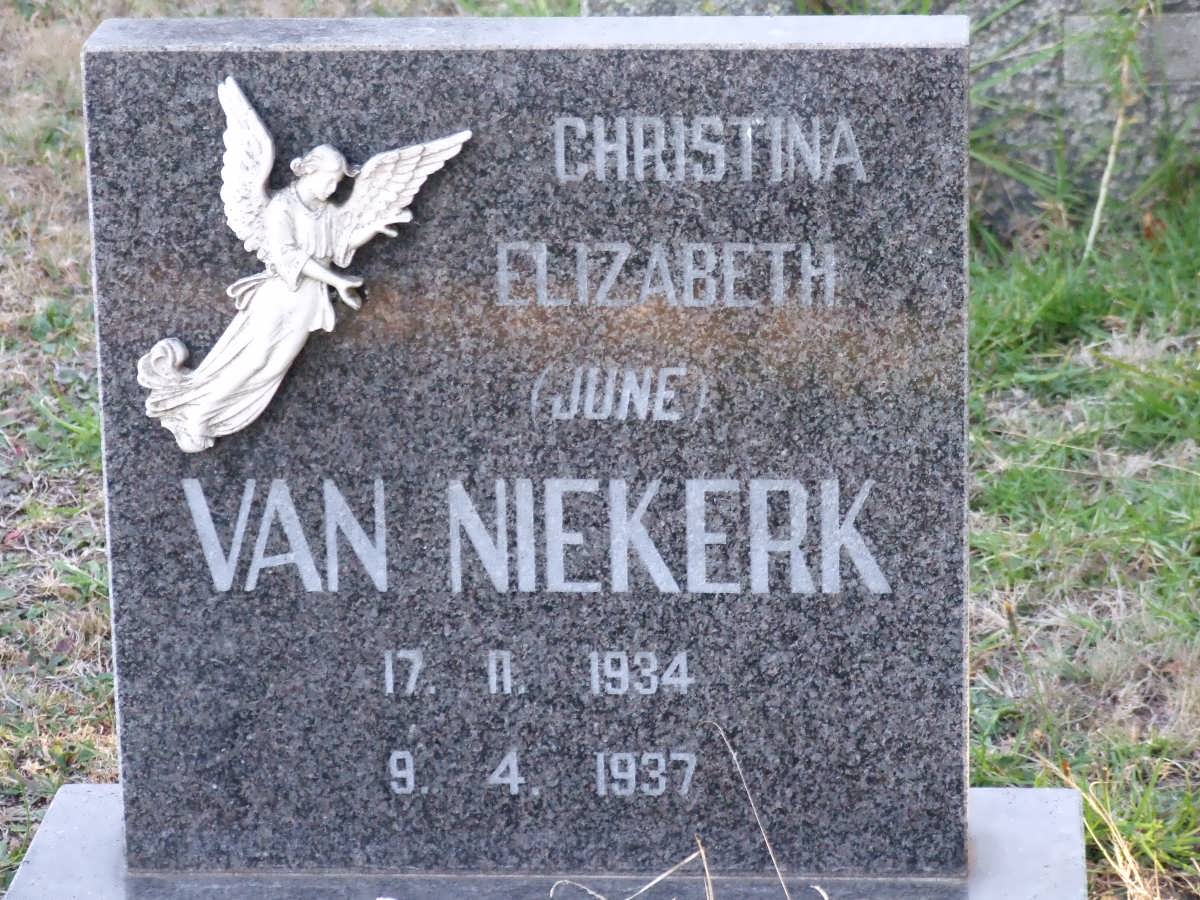 NIEKERK Christina Elizabeth, van 1934-1937