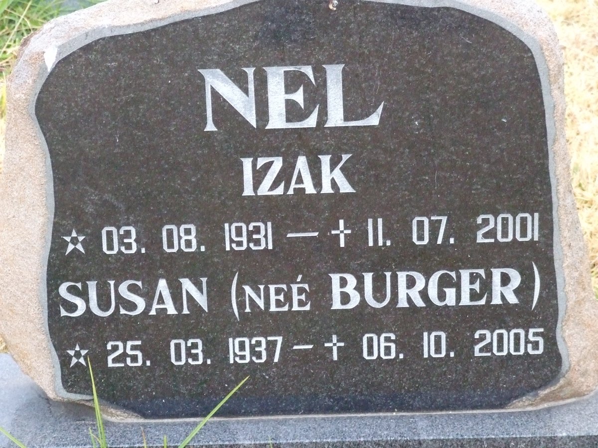 NEL Izak 1931-2001 &amp; Susan BURGER 1937-2005