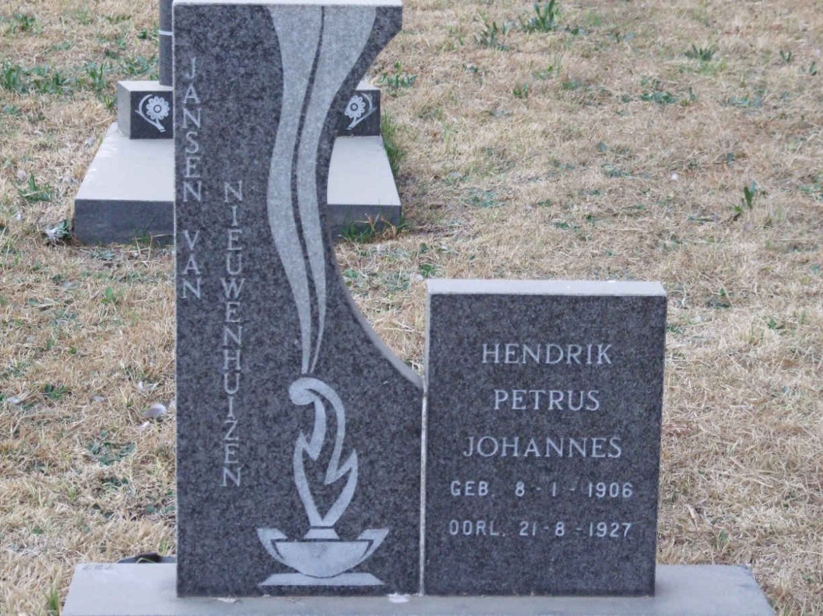 NIEUWENHUIZEN Hendrik Petrus Johannes, Jansen van 1906-1927