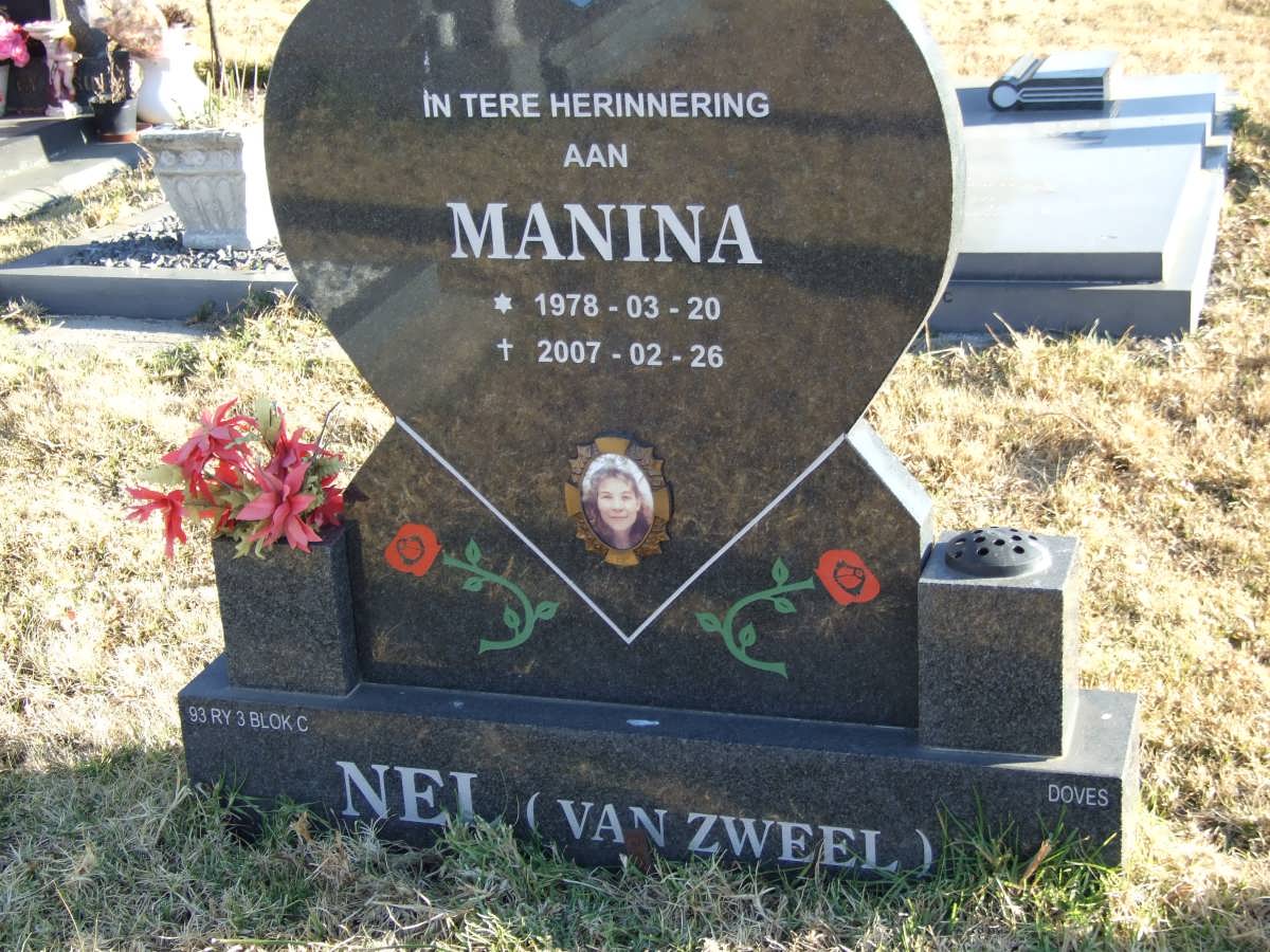 NEL Manina nee VAN ZWEEL 1978-2007