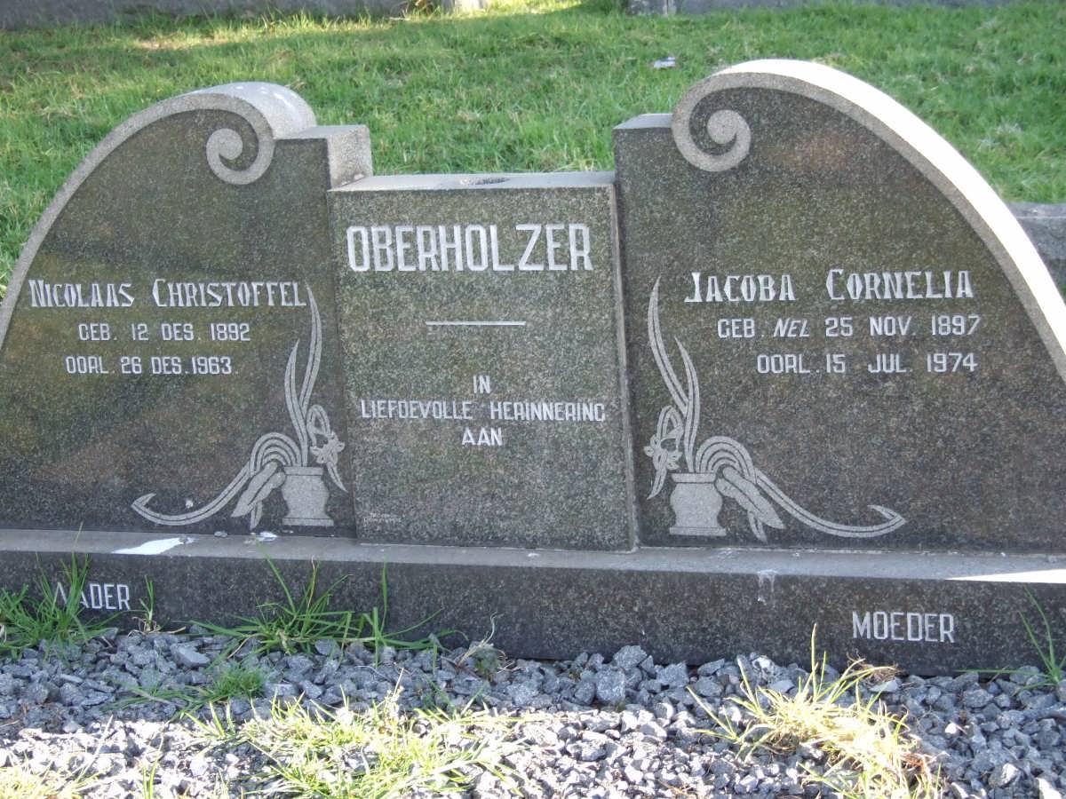OBERHOLZER Nicolaas Christoffel 1892-1963 &amp; Jacoba Cornelia NEL 1897-1974