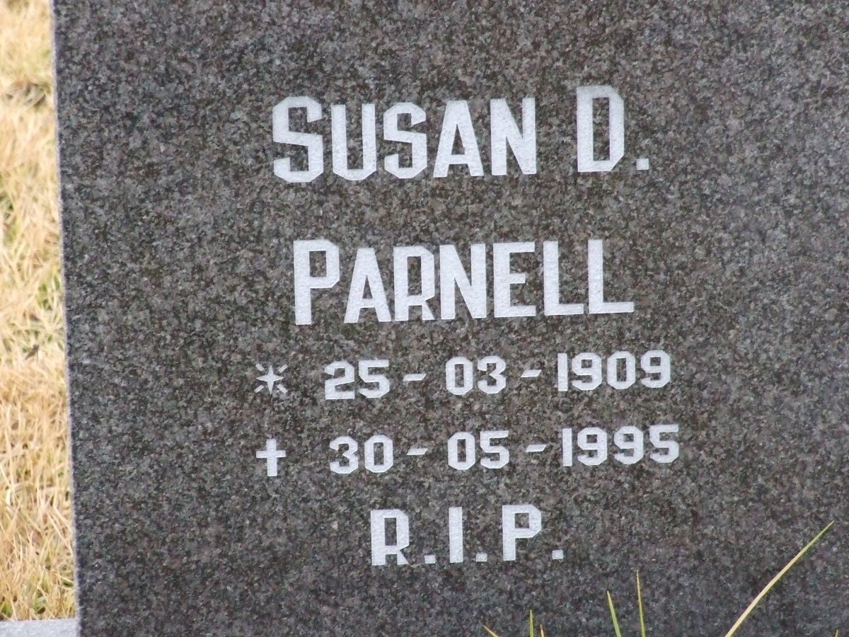 PARNELL Susan D. 1909-1995