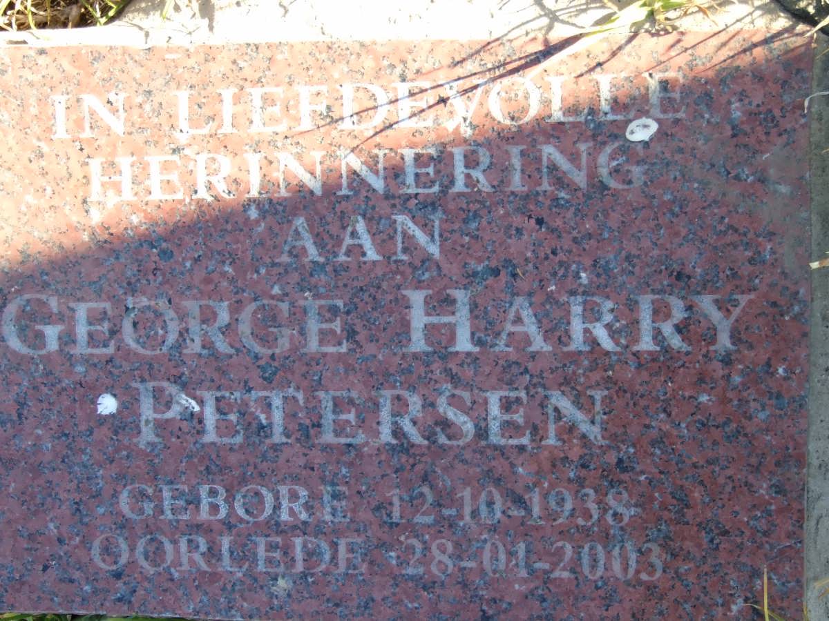 PETERSEN George Harry 1938-2003