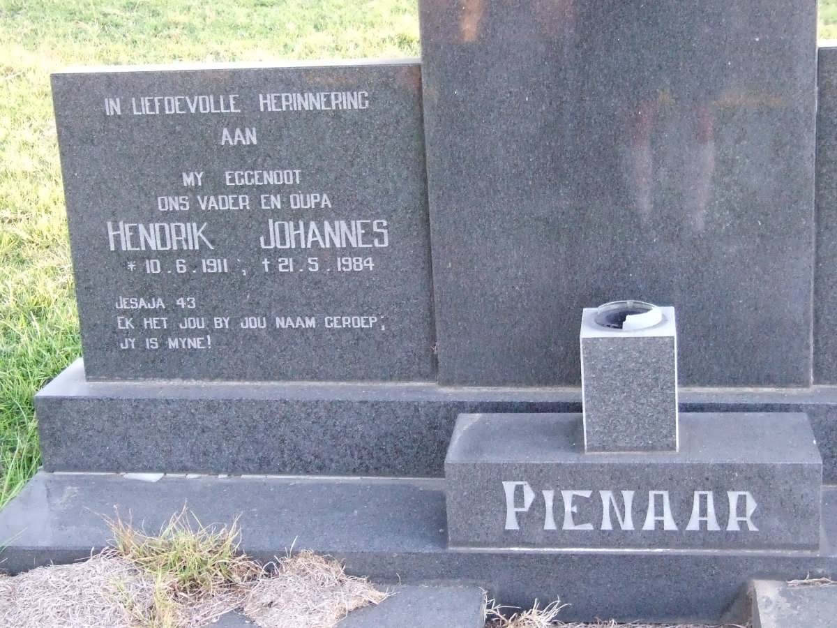 PIENAAR Hendrik Johannes 1911-1984