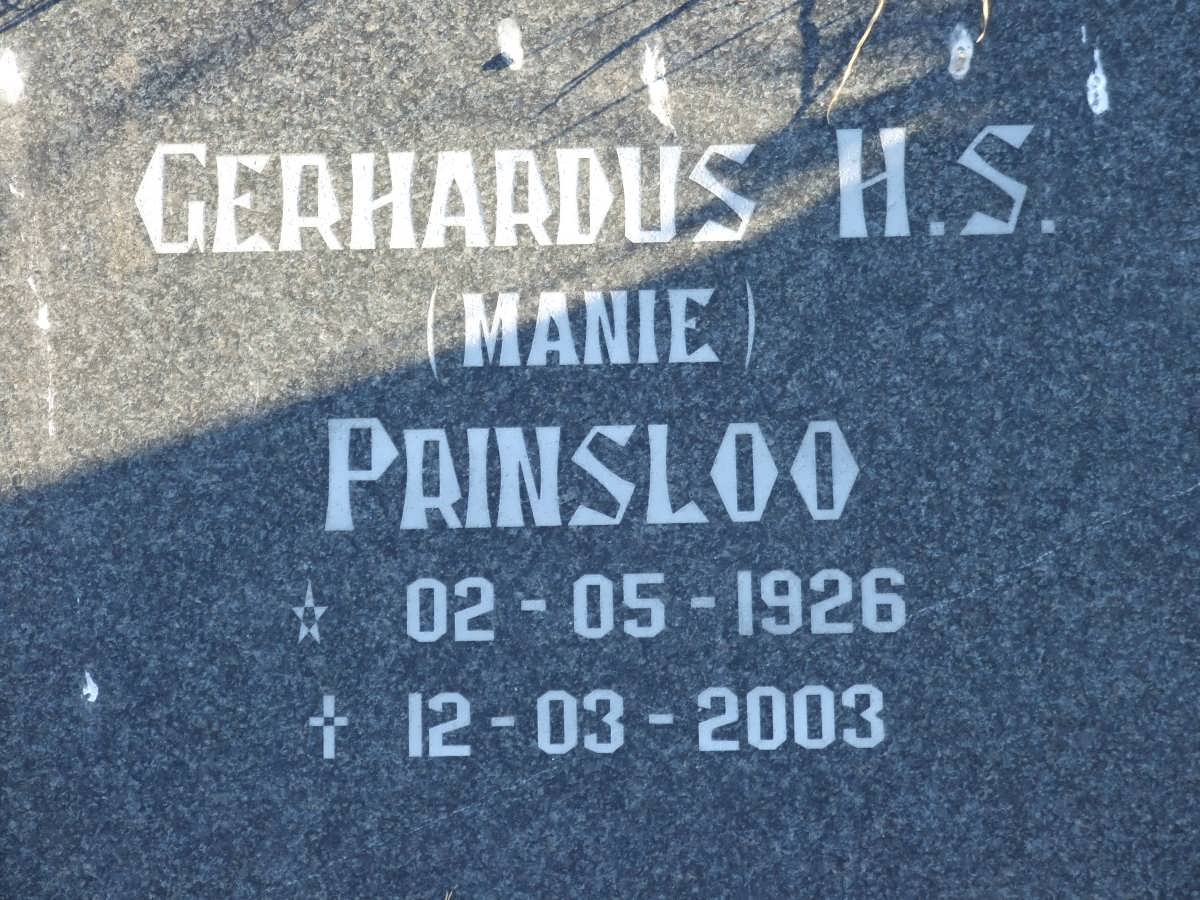 PRINSLOO Gerhardus H.S. 1926-2003