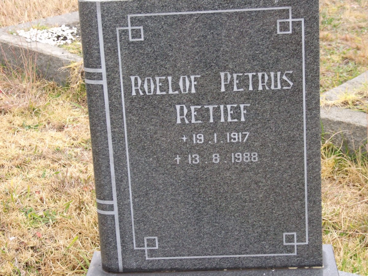 RETIEF Roelof Petrus 1917-1988