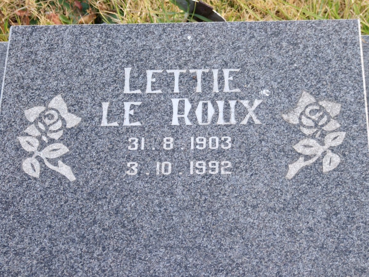 ROUX Lettie, le 1903-1992