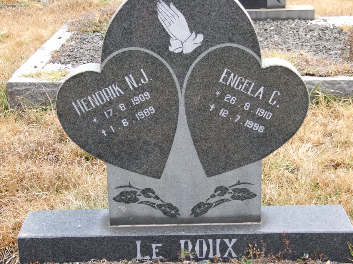 ROUX Hendrik N.J., le 1909-1989 &amp; Engela C. 1910-1998