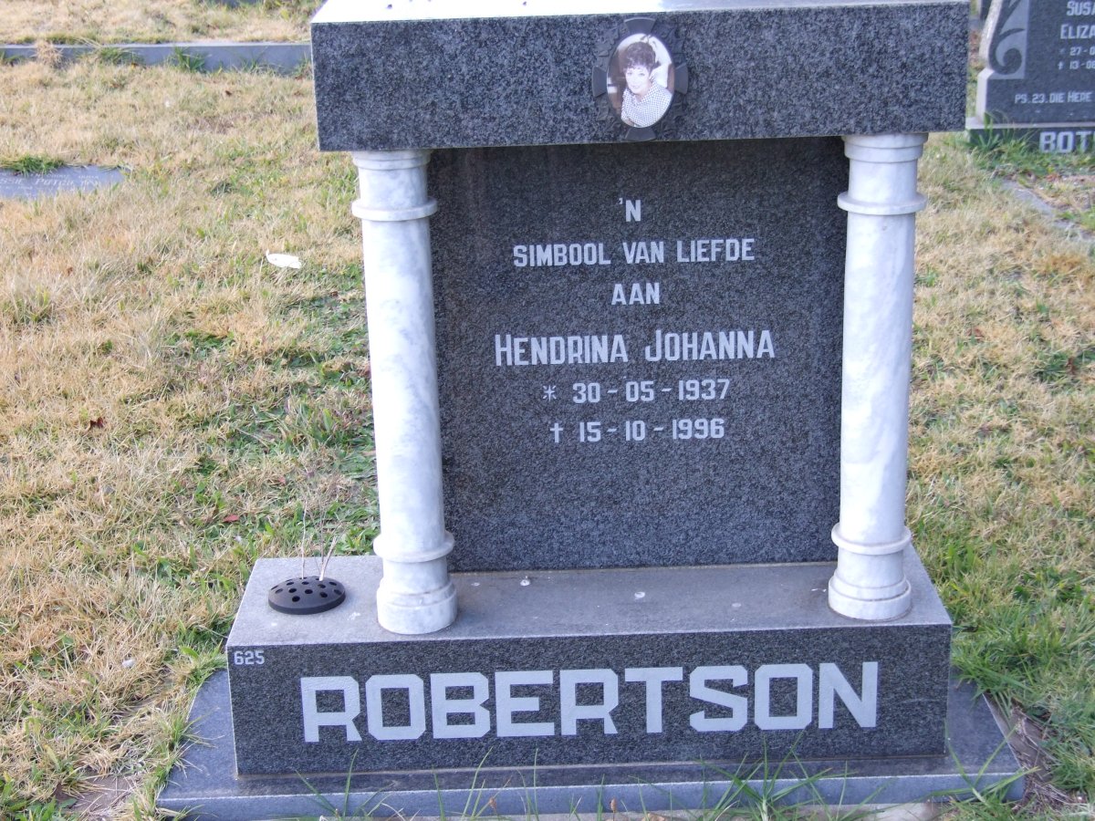 ROBERTSON Hendrina Johanna 1937-1996