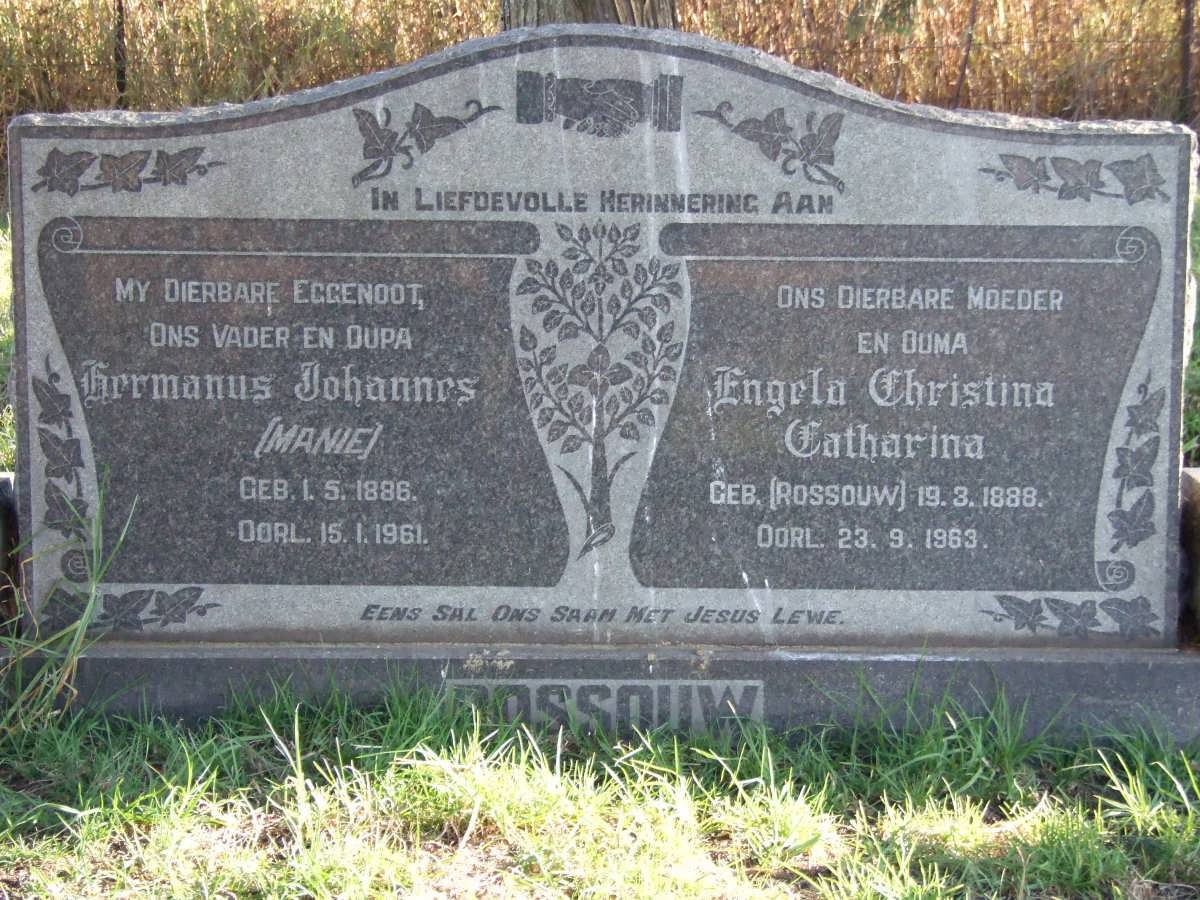 ROSSOUW Hermanus Johannes 1886-1961 &amp; Engela Christina Catharina ROSSOUW 1888-1963
