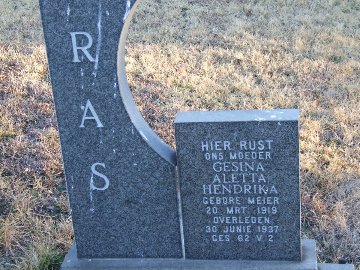 RAS Gesina Aletta Hendrika nee MEIER 1919-1937