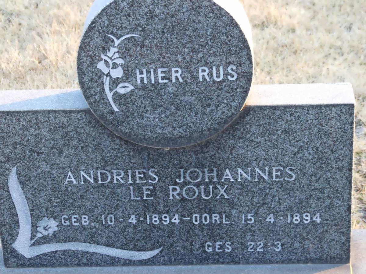 ROUX Andries Johannes, le 1894-1894