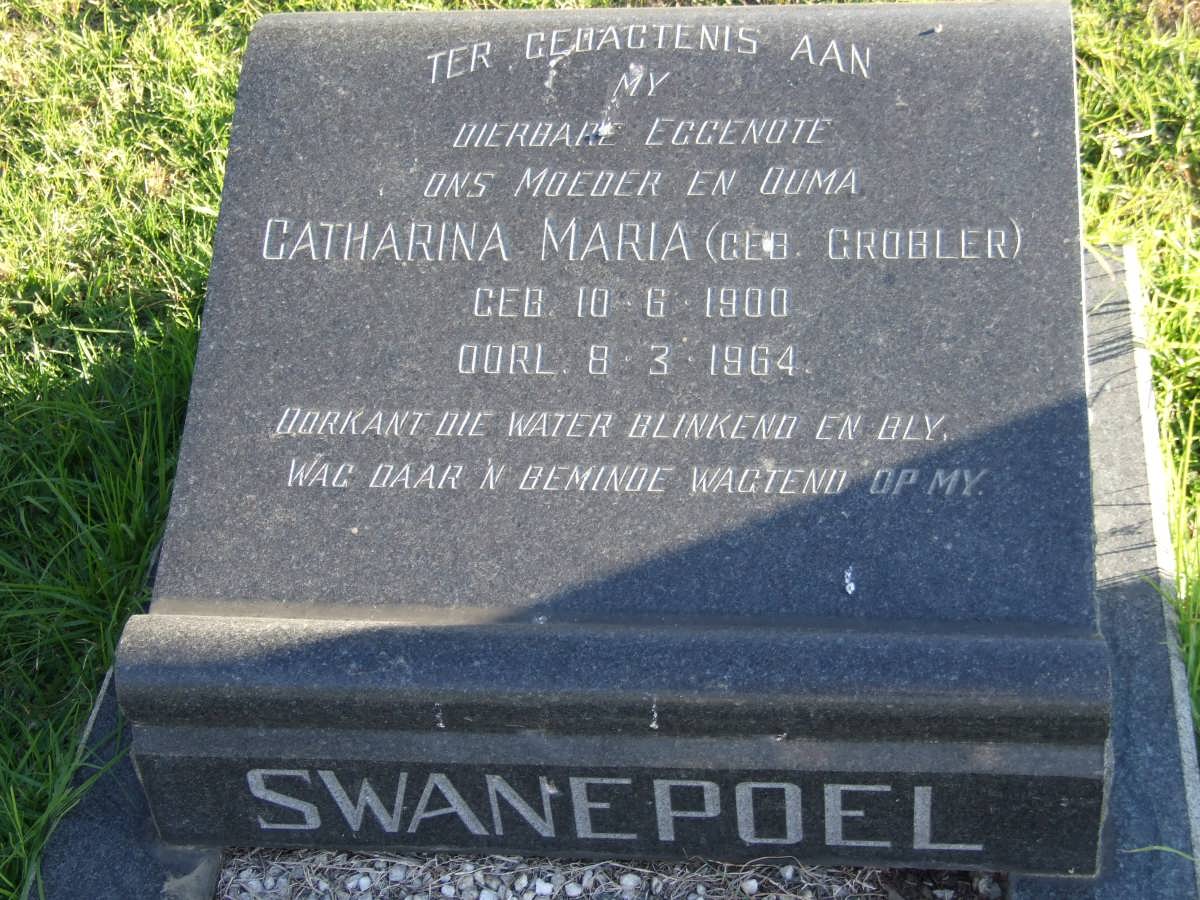 SWANEPOEL Catharina Maria nee GROBLER 1900-1964