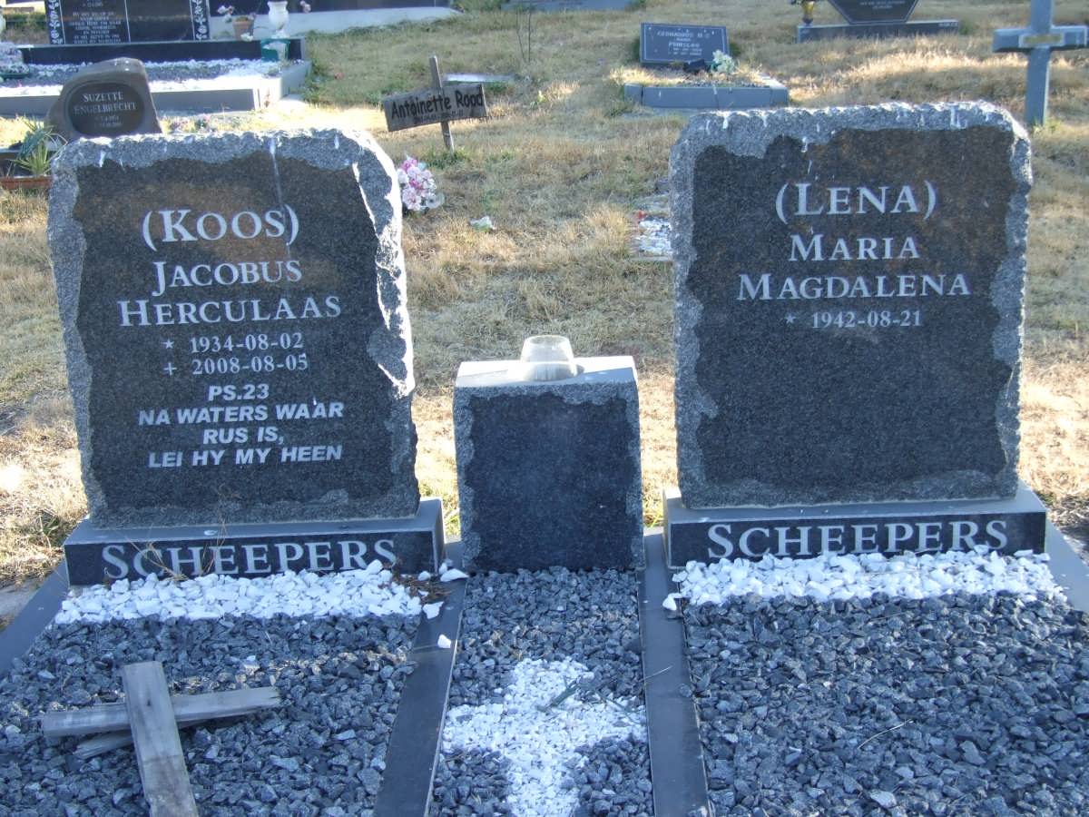 SCHEEPERS Jacobus Herculaas 1934-2008 &amp; Maria Magdalena 1942-