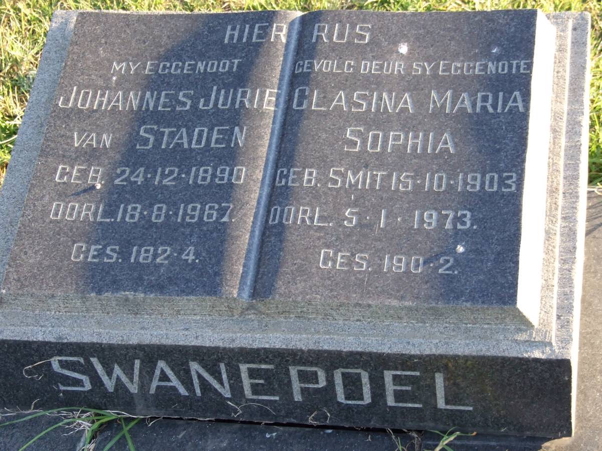 SWANEPOEL Johannes Jurie van Staden 1890-1967 &amp; Clasina Maria Sophia SMIT 1903-1973