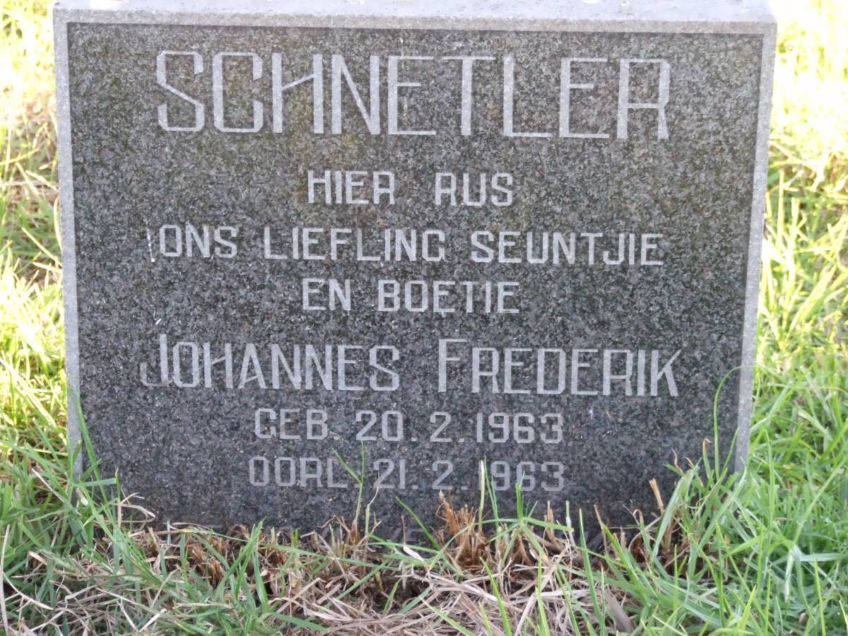 SCHNETLER Johannes Frederik 1963-1963