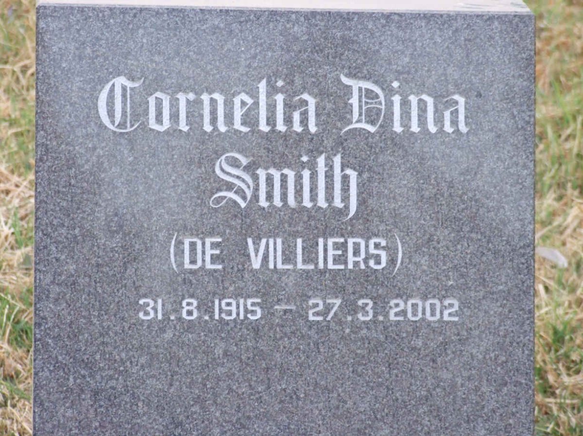 SMITH Casper Henry 1922-1989 &amp; Cornelia Dina de VILLIERS 1915-2002