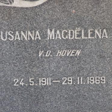 SCHEEPERS Susanna Magdelena D. nee V.D.HOVEN 1911-1969