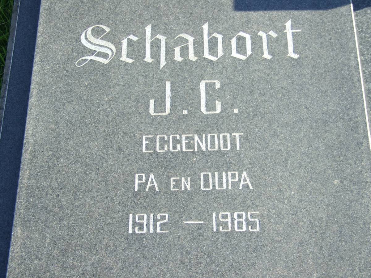 SCHABORT J.C. 1912-1985 &amp; J.B. STEMMET 1907-2000