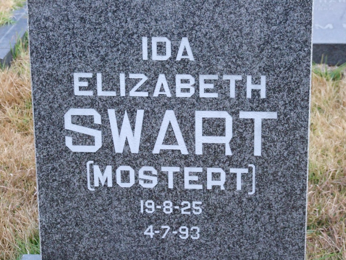 SWART Ida Elizabeth nee MOSTERT 1925-1993