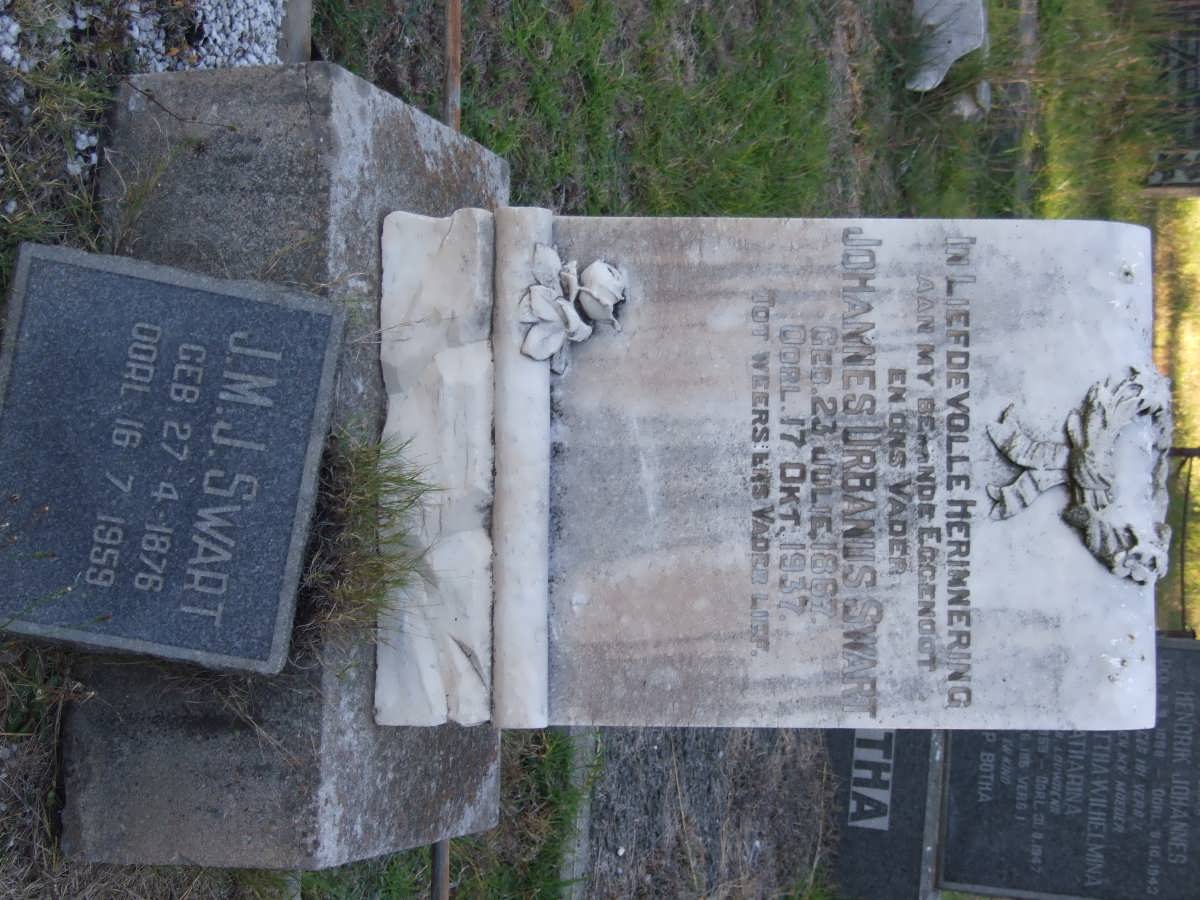 SWART Johannes Urbanus 1867-1937 :: SWART J.M.J. 1876-1959