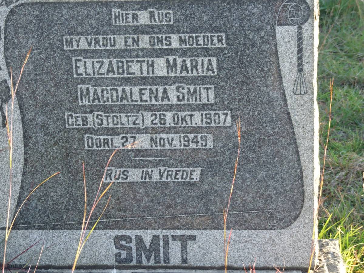 SMIT Elizabeth Maria Magdalena nee STOLTZ 1907-1949