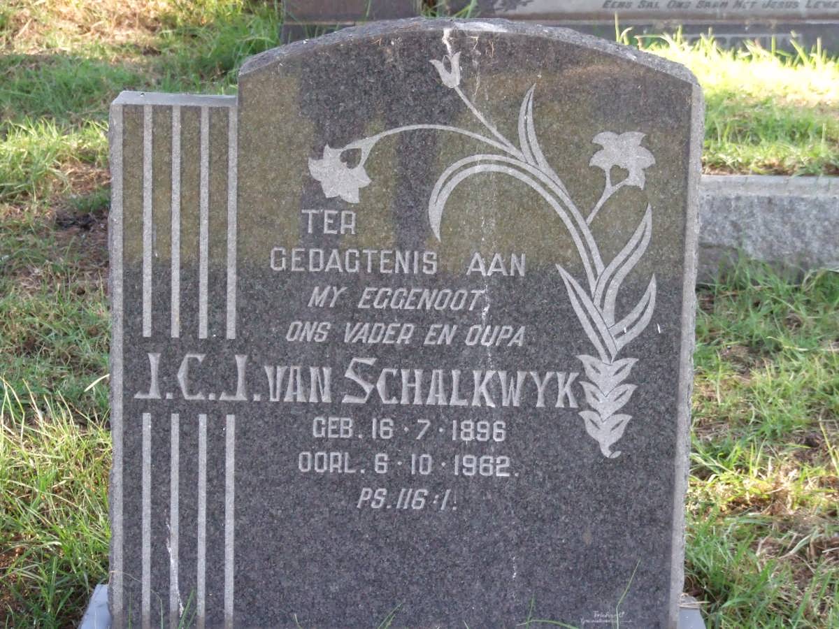 SCHALKWYK J.C.J., van 1896-1962