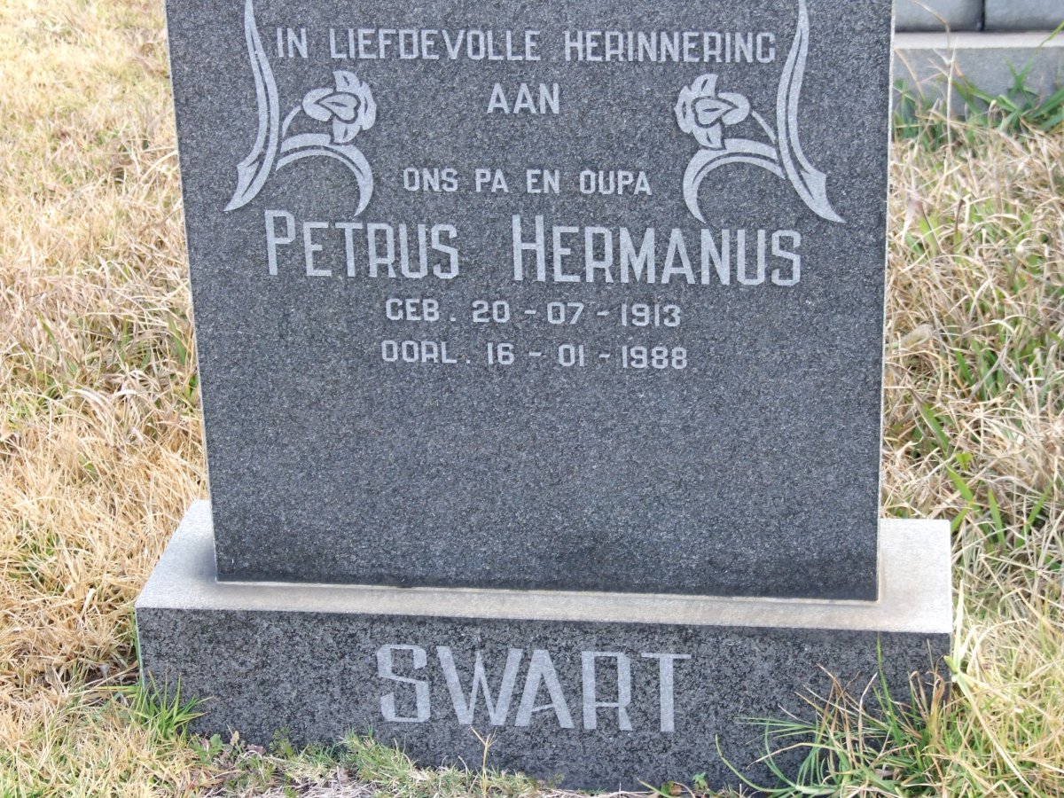 SWART Petrus Hermanus 1913-1988