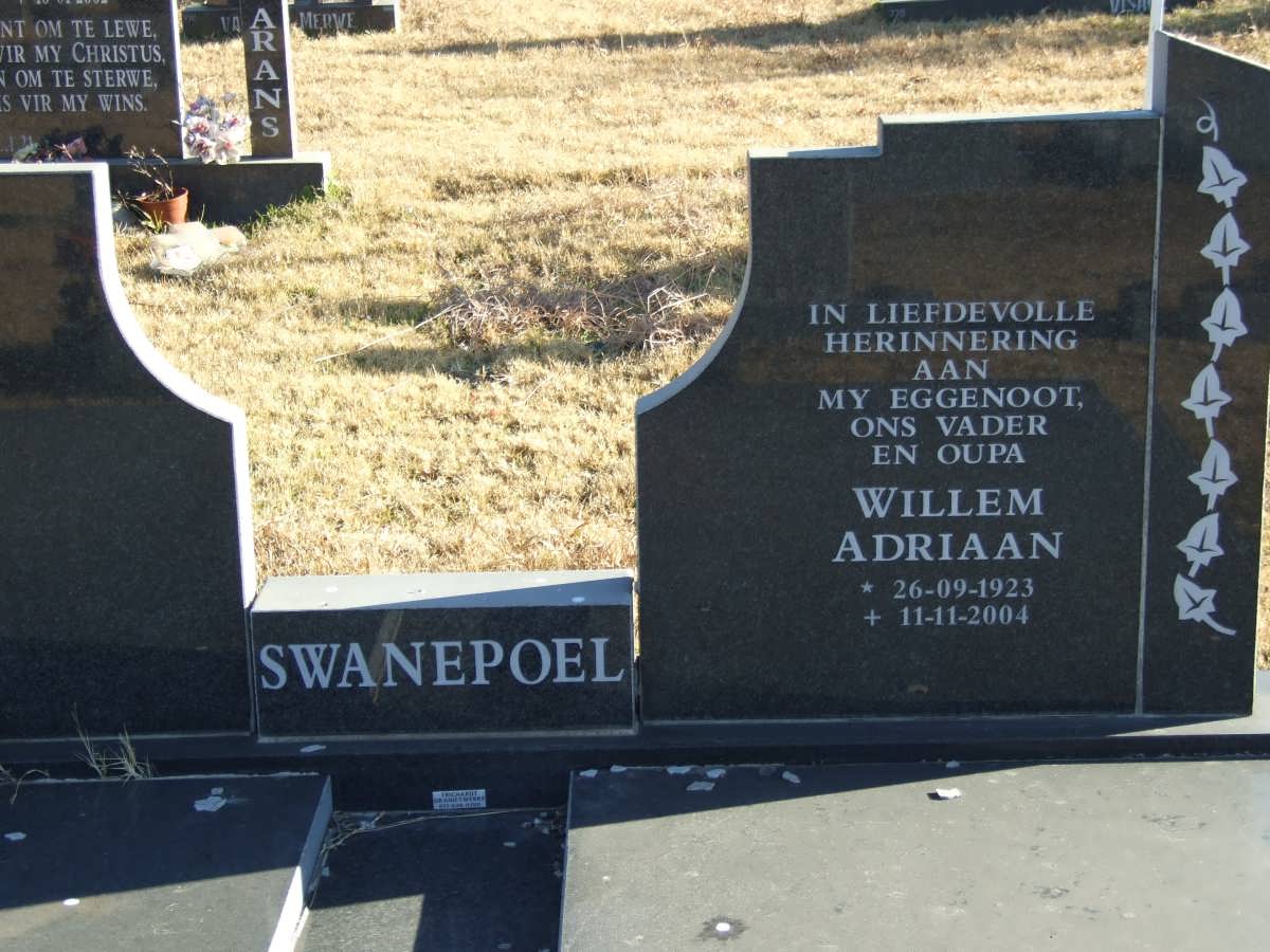 SWANEPOEL Willem Adriaan 1923-2004