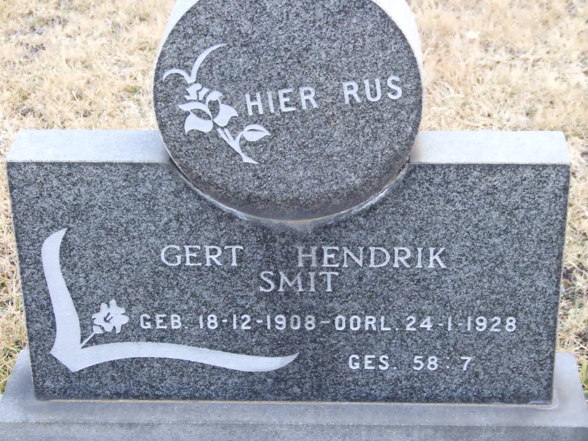 SMIT Gert Hendrik 1908-1928