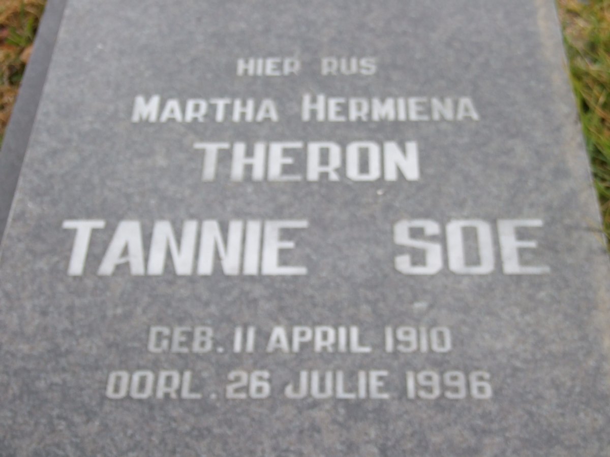 THERON Martha Hermiena 1910-1996