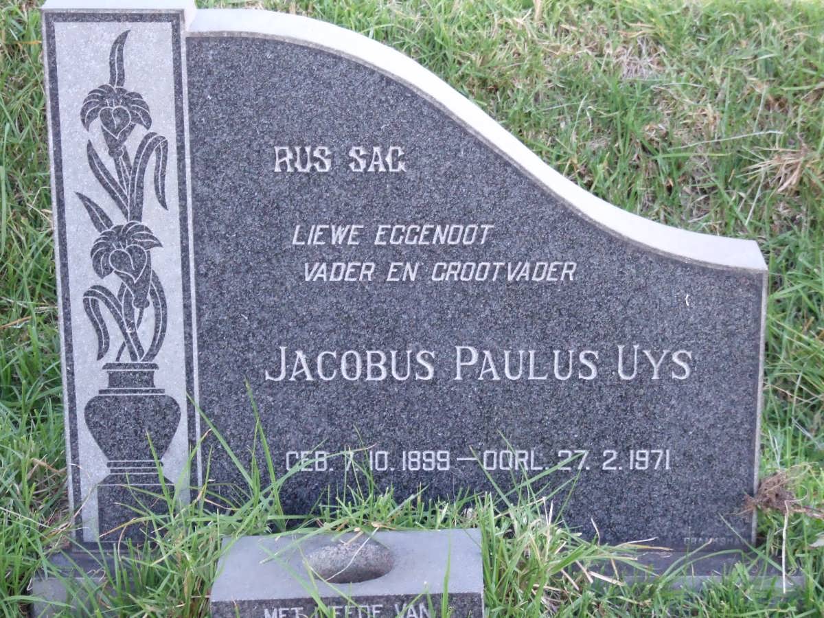 UYS Jacobus Paulus 1899-1971