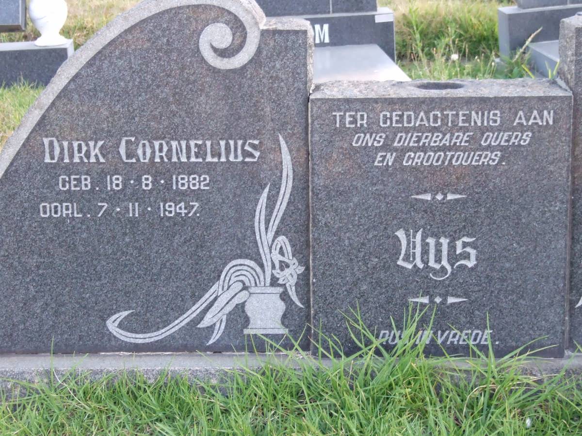 UYS Dirk Cornelius 1882-1947 &amp; Aletta Catharina STEENKAMP 1889-1976