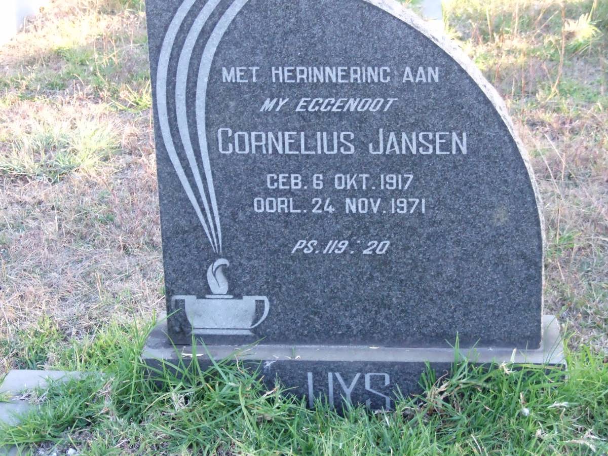 UYS Cornelius Jansen 1917-1971