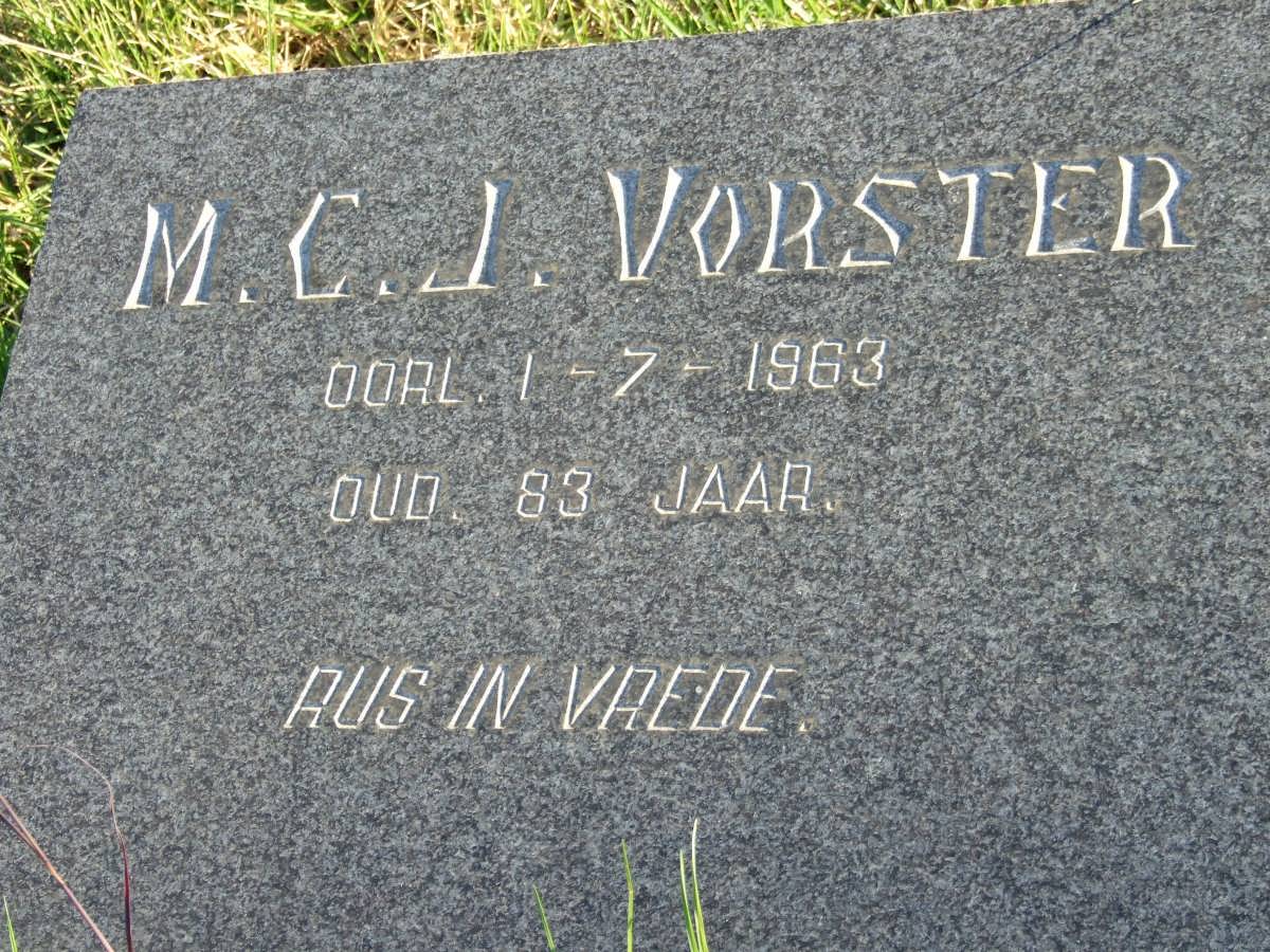 VORSTER M.C.J. -1963