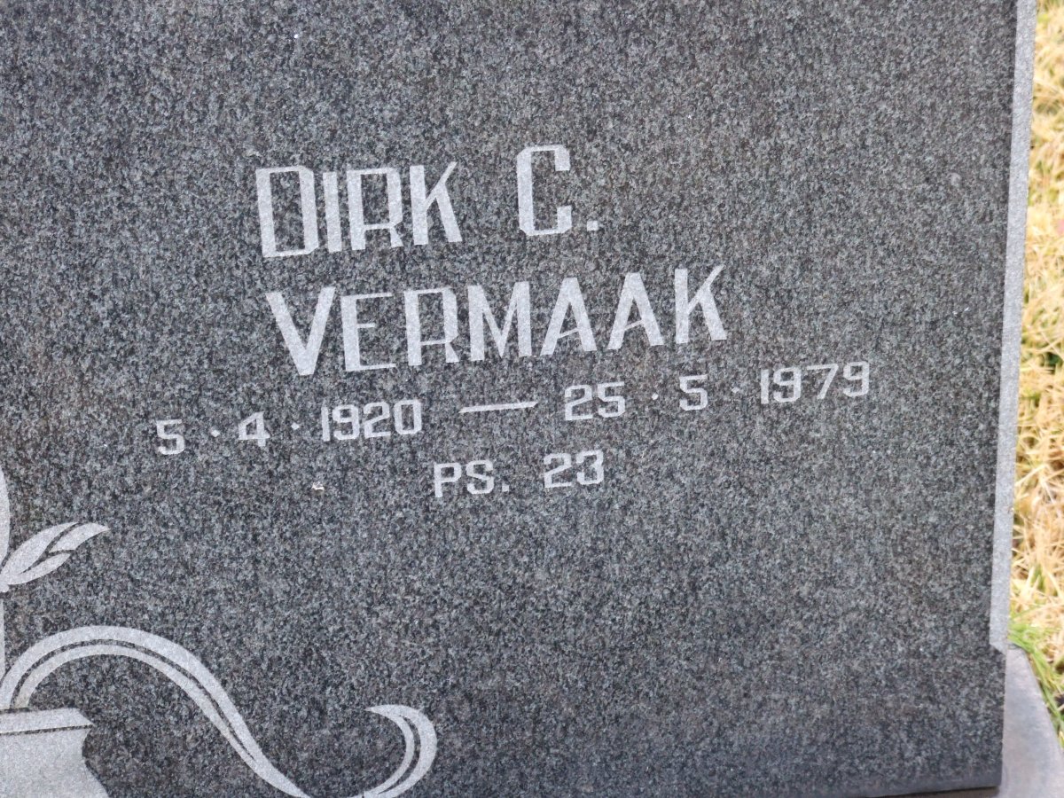 VERMAAK Dirk C. 1920-1979