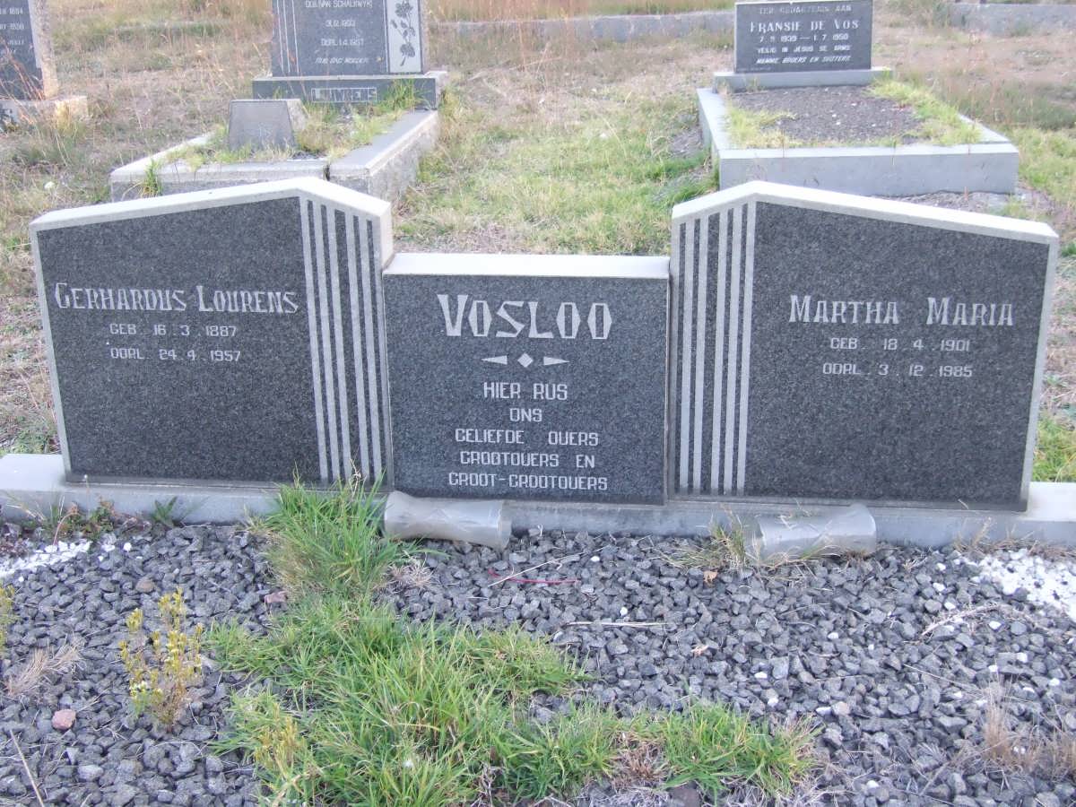 VOSLOO Gerhardus Lourens 1887-1957 &amp; Martha Maria 1901-1985