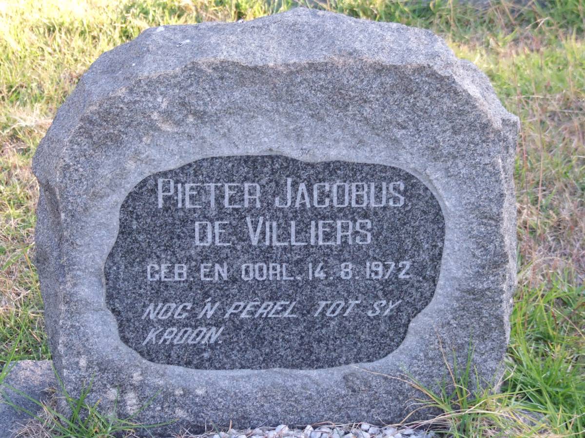 VILLIERS Pieter Jacobus, de 1972-1972