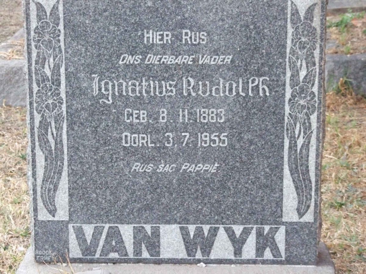 WYK Ignatius Rudolph, van 1883-1955 