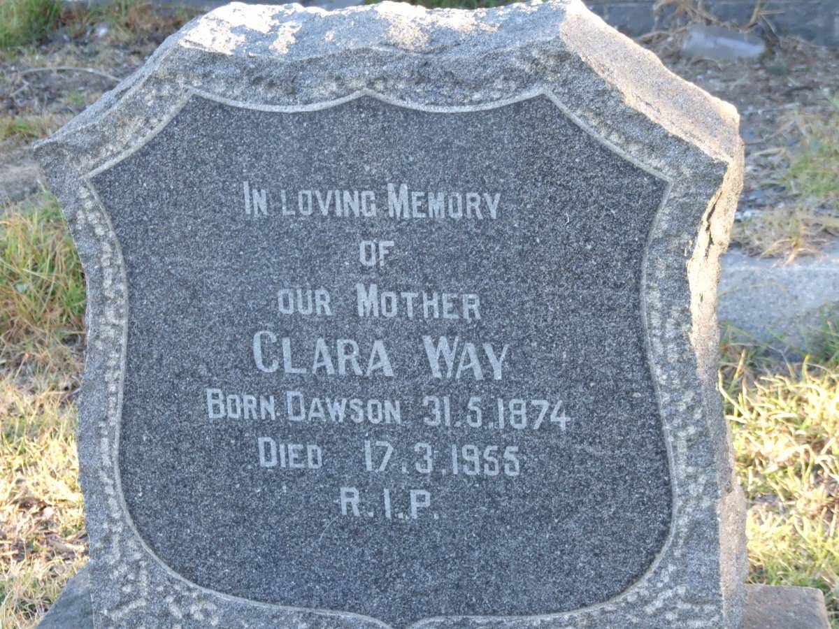WAY Clara nee DAWSON 1874-1955