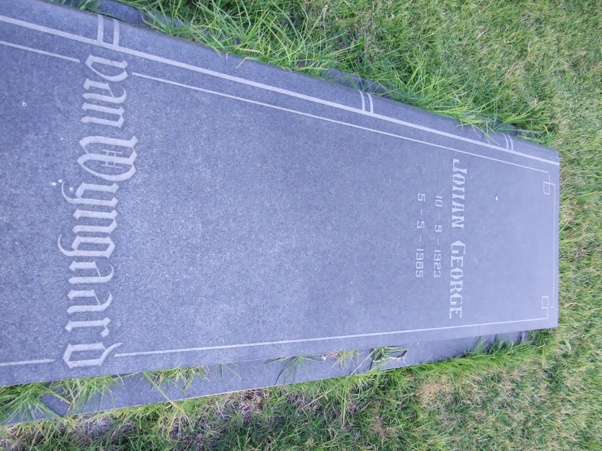 WYNGAARD Johan George, van 1923-1985