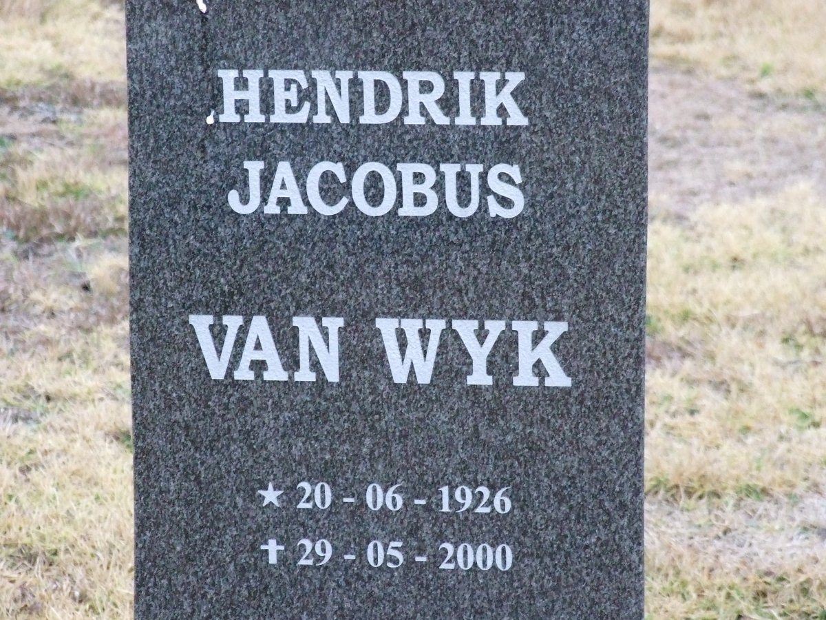 WYK Hendrik Jacobus, van 1926-2000