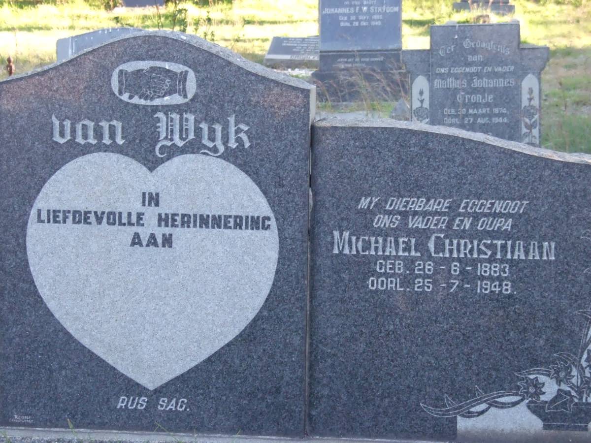 WYK Michael Christiaan, van 1883-1948 &amp; Engela Susanna VAN WYK 1883-1967