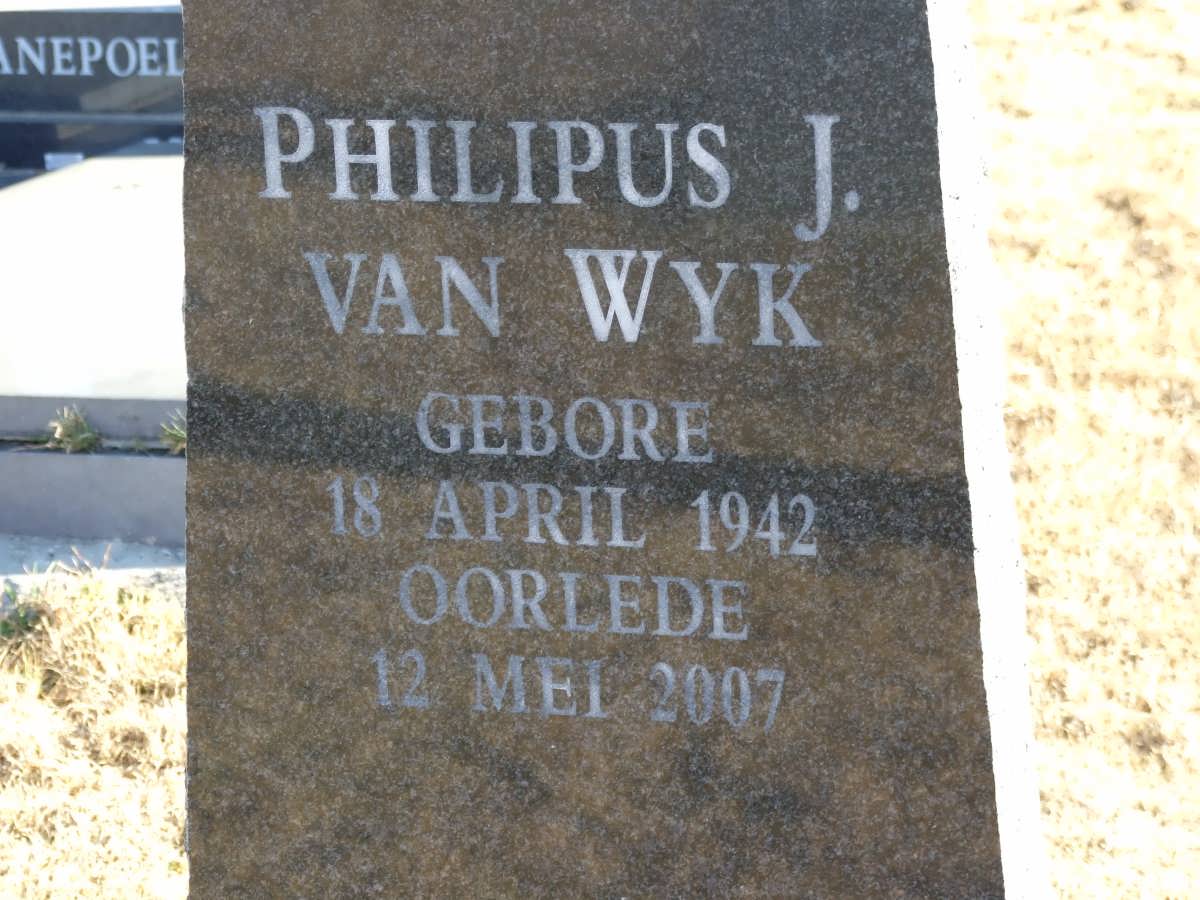 WYK Philipus J., van 1942-2007