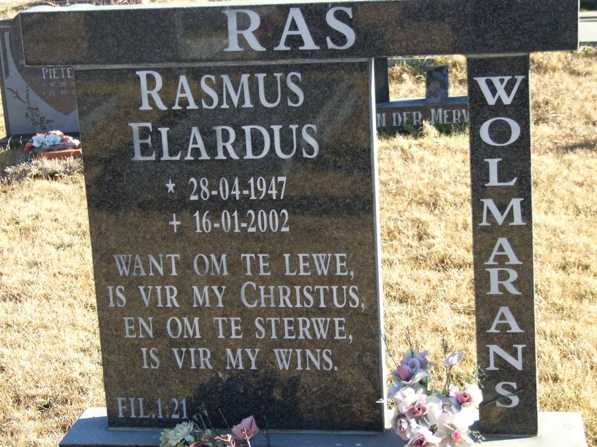 WOLMARANS Rasmus Elardus 1947-2002