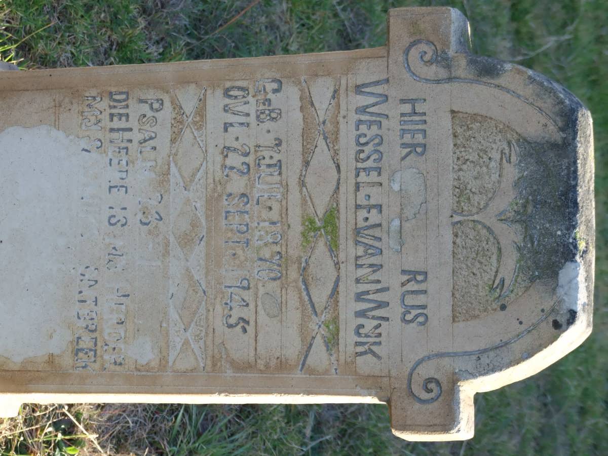 WYK Wessel F,. van 1870-1945