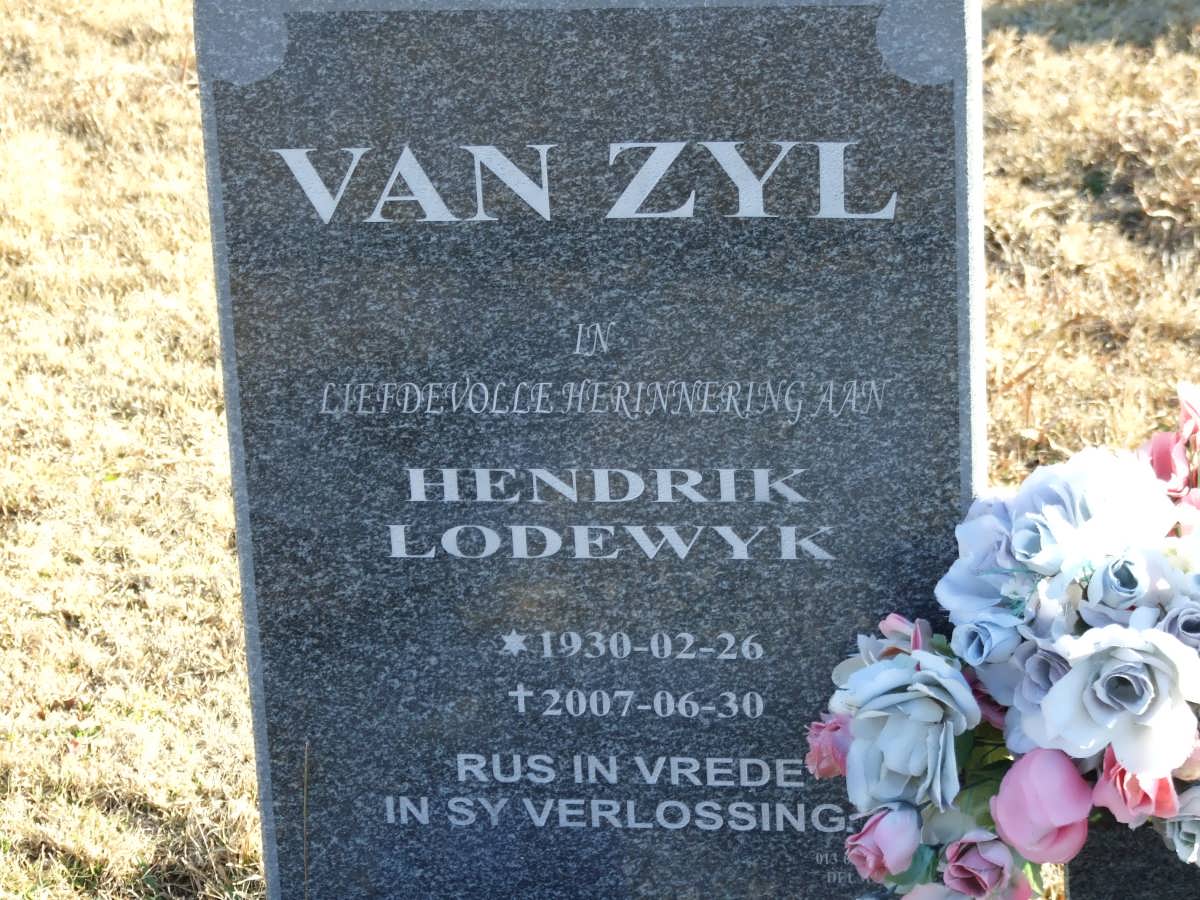 ZYL Hendrik Lodewyk, van 1930-2007