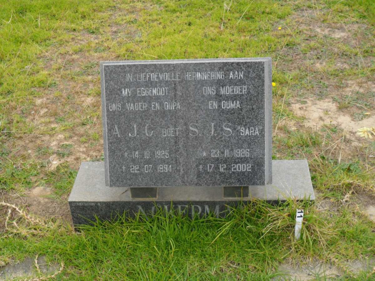 ACKERMAN A.J.C. 1925-1994 &amp; S.J.S. 1926-2002